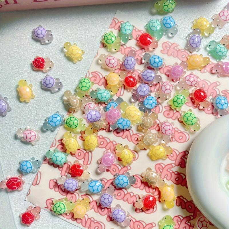 30pcs/16pcs Toddler-Safe Mini Resin Turtle Figurine Set, Night Light Feature, Non-Electric, Featherless Design, Party Favors & Decorations, Home Decor Ornament