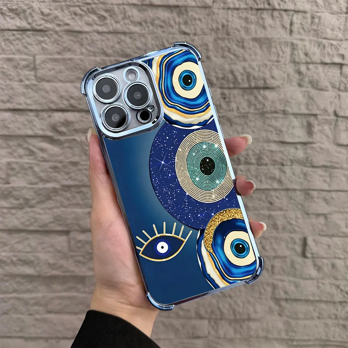 Mystic Boho Evil Eye Four Corners Shockproof Phone Case For iPhone 17 16 15 14 13 12 11 Pro Max Plus Air Samsung S21 S22 S23 S24 S25 S26 Plus Ultra Blessed with mystic power |   Wealth, Protection, Safety Premium Gift Choice, Tpu