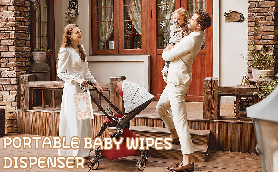 4 Pack Baby Wipes Dispenser Holder Portable Refillable Wet Wipes Pouch Container Reusable Travel Case for Outdoor Hiking Green Leaves