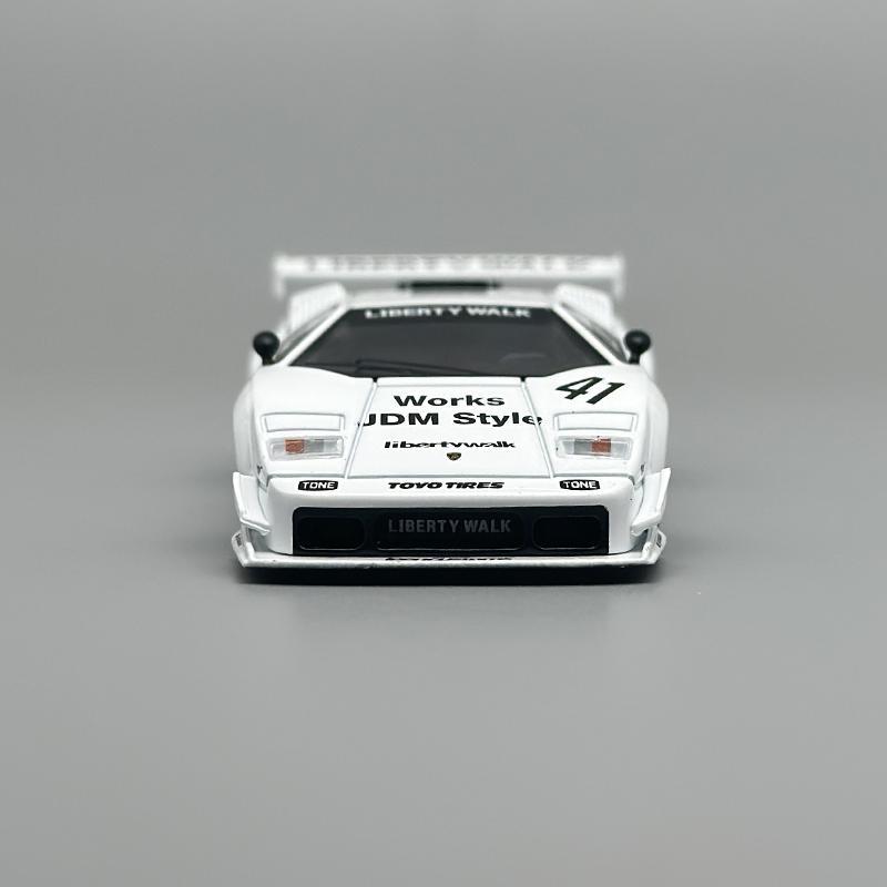 MINIGT 1:64 Lamborghini Countach LBWK White 2024 alloy car Model 966