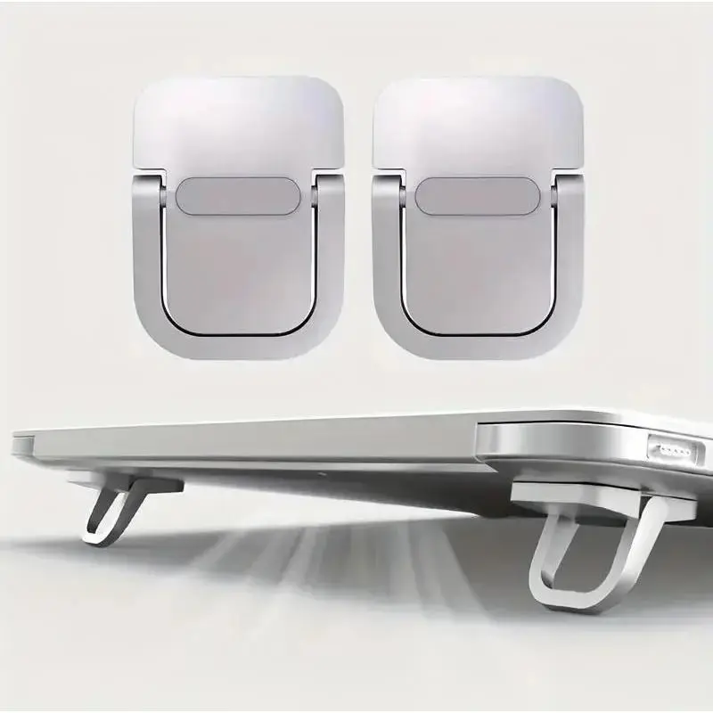 2‑Piece Adjustable Ergonomic Ventilated Universal Laptop Stand Set, Portable Notebook Holder, Office Accessory for Home Office Desk Use