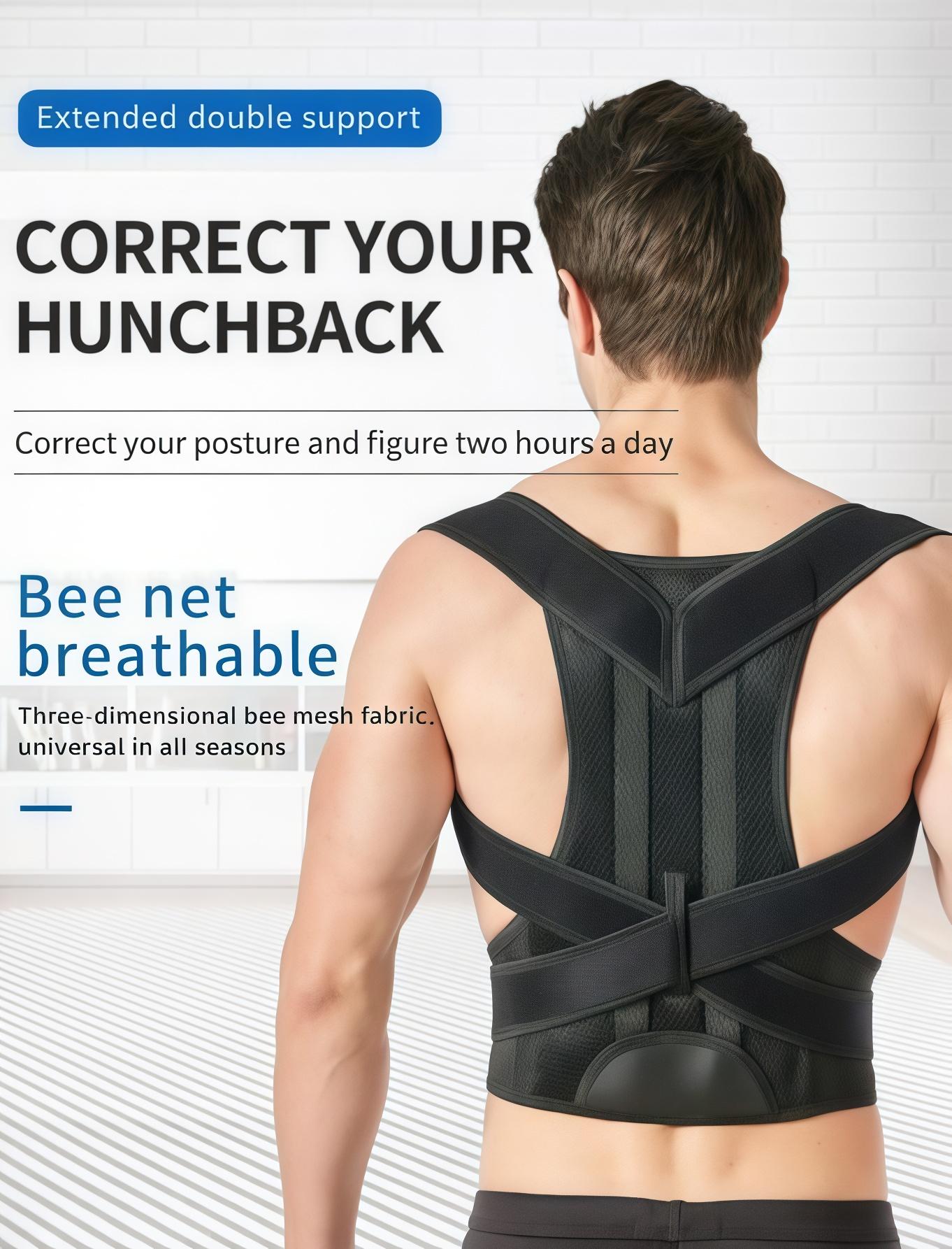 Adjustable Posture Corrector for Men Women – Back Brace for Hunchback, Spine Alignment & Pain Relief