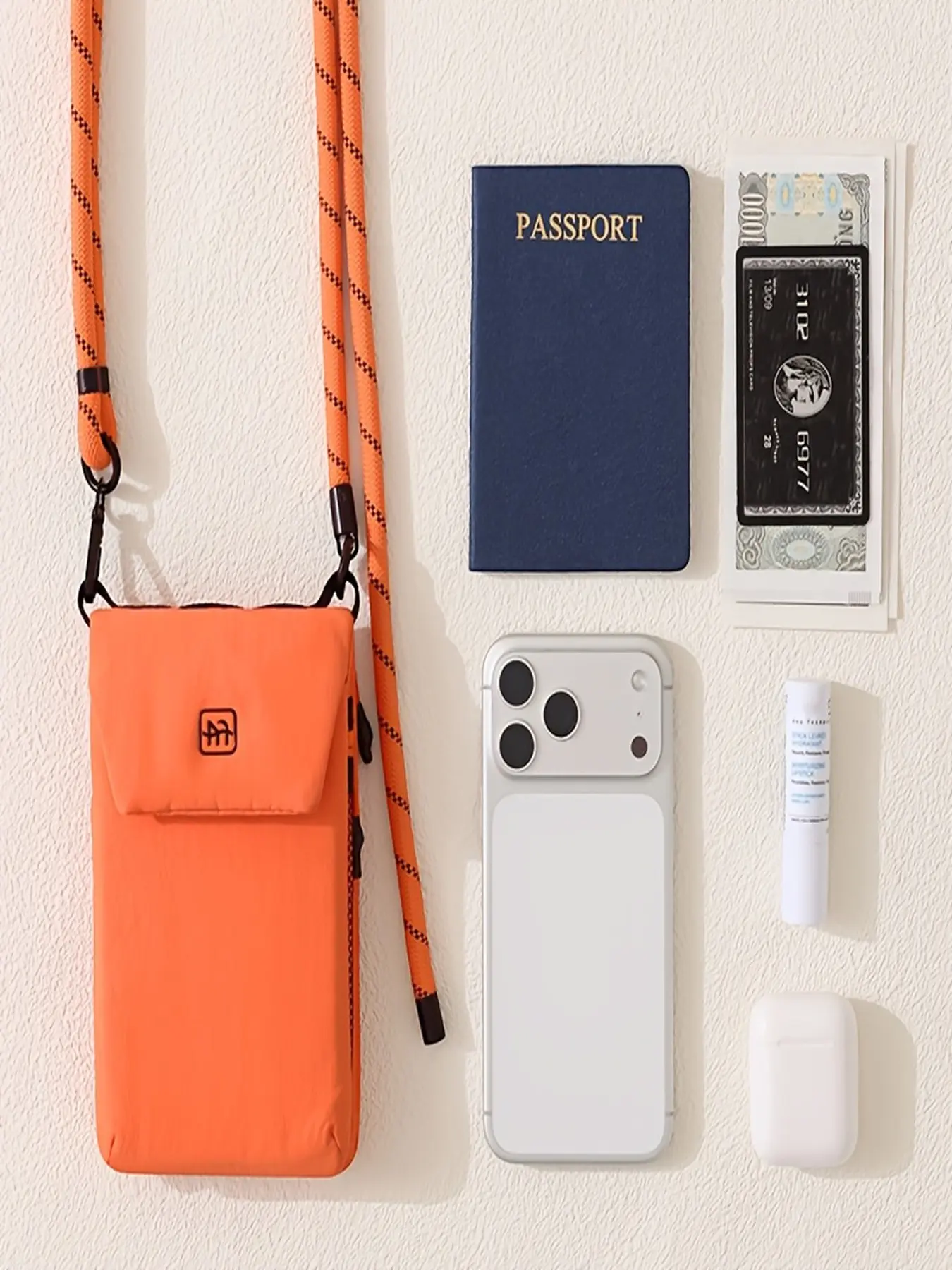 Creative Multifunctional Crossbody Bag, Phone Wallet, Passport Case, Zipper Closure, Mesh Storage, Adjustable Strap, Lightweight, Summer Mesh Bag