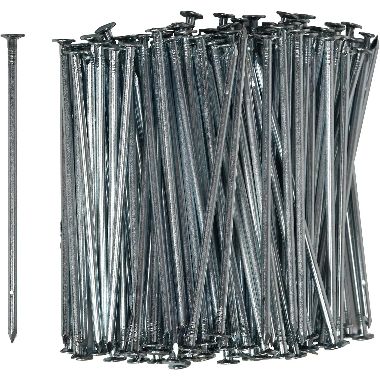 150-Pack Artificial Turf Stakes Galvanized Nails for  Landscaping Grass Outdoor, Heavy-Duty, Anti Rust 5.5 inch Spikes, 1/8” Thick 5 lb Box