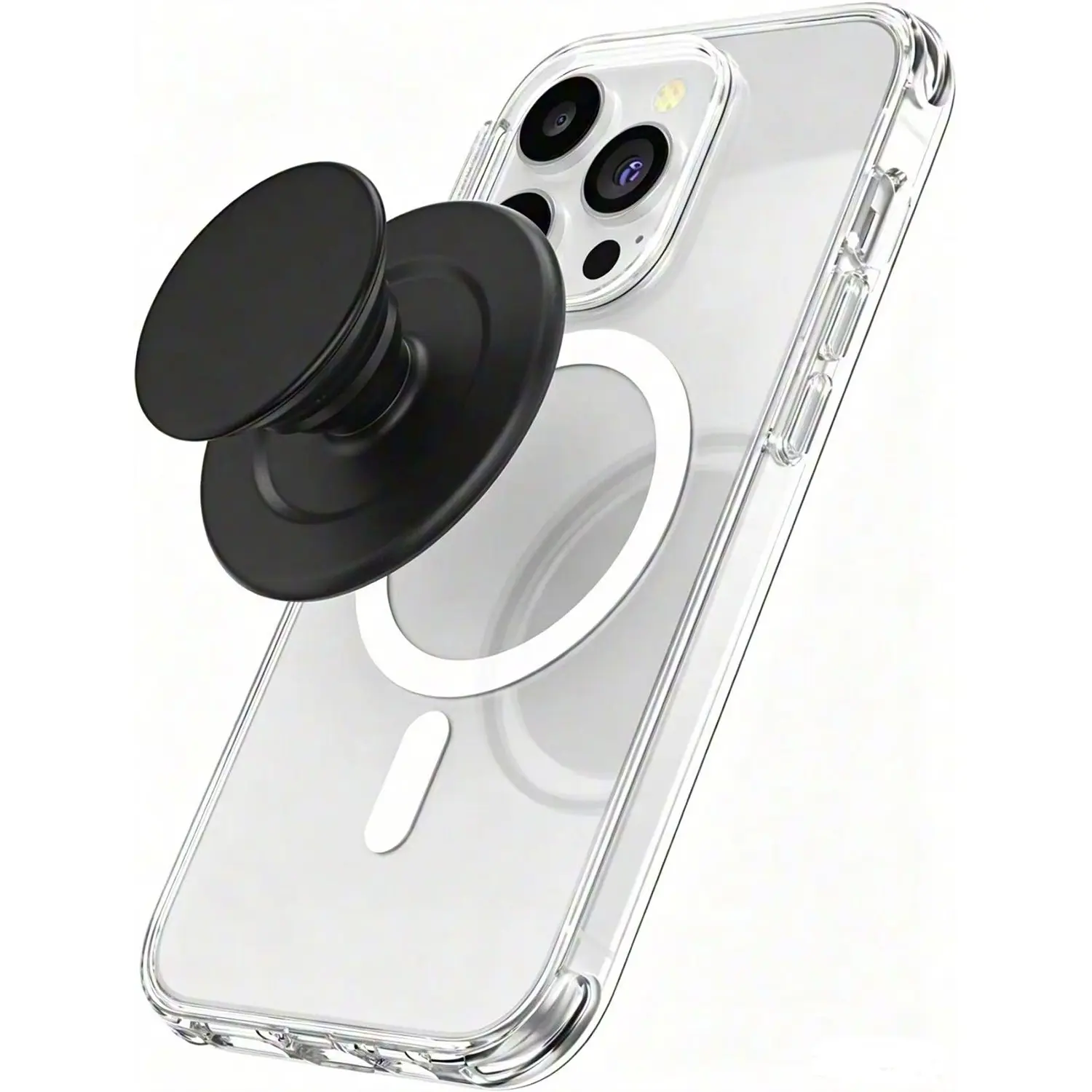 1PC Phone Ring Stand Compatible with Magsafe, Magnetic Phone Holder, Magnetic Smartphone Holder, Secure Attachment, Ideal for Daily Use, Portable Phone Mount, Magnetic Mobile Mount