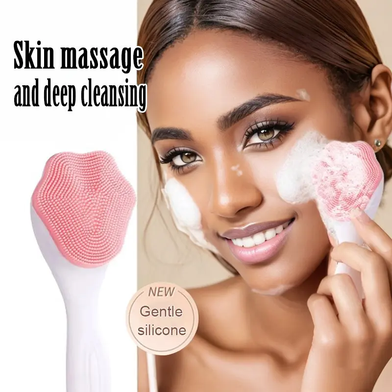 Luxury Spa Grade Cat Paw Silicone Facial Cleansing Massager, Ultra Gentle Soft Silicone Deep Pore Exfoliating Brush, Premium Non-Irritating Cleansing Scrubber for Sensitive Delicate Skin, Aesthetic Pastel 3 Colors Green Blue Pink