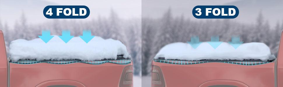 For 2002-2026 Dodge Ram 1500 2500 3500 Inclu. Classic & New Body Fleetside Soft Folding Tonneau Cover Truck Bed Cover without RamBox