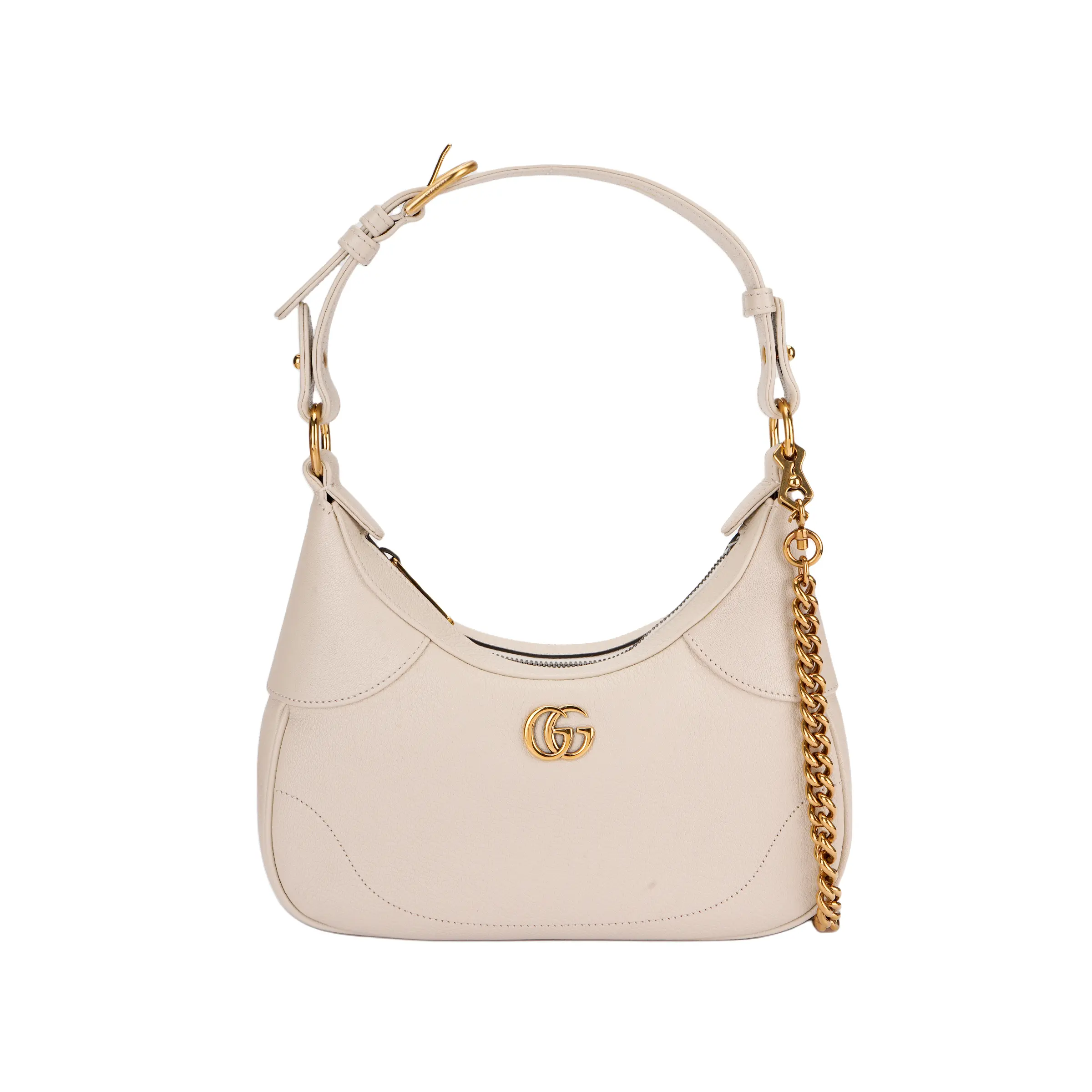 Gucci Aphrodite Crescent Bag in White Leather for Women