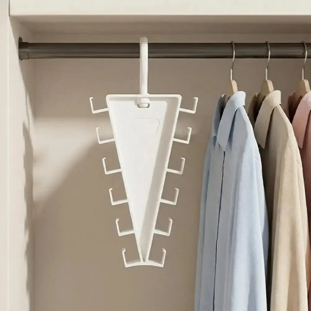 V-Shape Multi-Hook Clothes Rack, 12 Hooks, Space-Saving Organizer, Efficient Storage for Clothing, Hats, Scarves, Hairbands, Multifunctional Closet Hanger