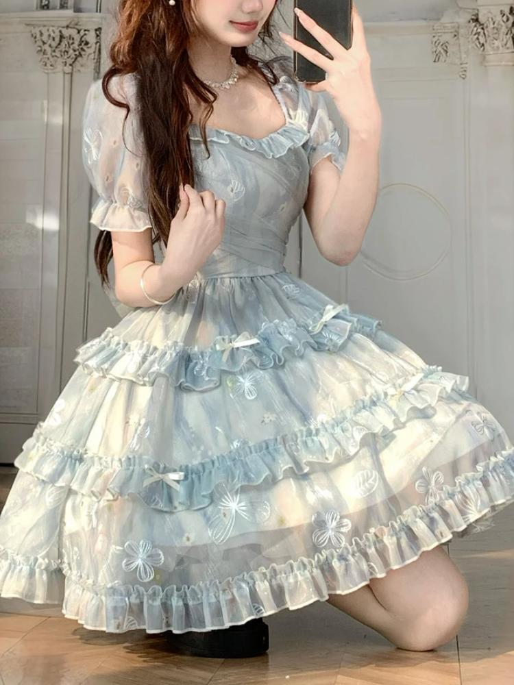 women's mint green dress V-Neck Mint Green Mini Sundress with A-Line Skirt Mint Green / Small