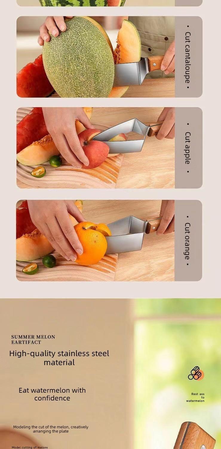 Stainless steel watermelon slicer, multi-functional fruit slicer, fruit divider, watermelon cutting tool