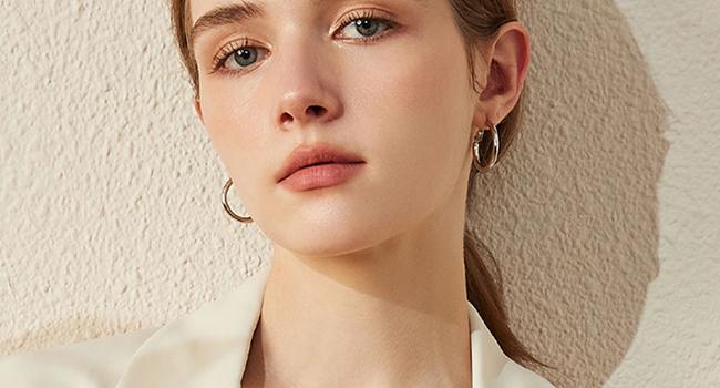 MILACOLATO G23 Solid Titanium Hoop Earrings Implant Grade Hypollergenic Small Huggie Hoop Earrings Hinged Sleeper Cartilage Earrings for Women Men8mm 10mm 12mm