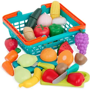 Play Food for Toddlers with Farmers Market Basket and Chopping Board, Toy Food for Kids Kitchen and Pretend Play for 3+ Years (37 Pieces)fidget toys