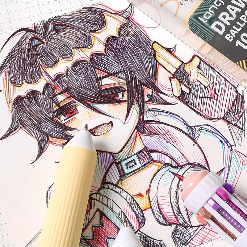 28 Colors Ballpoint Pen Set, 10-in-1 Colored Pens, Fine Point Retractable Ballpoint Pen for Office School Supplies Students Gifts, Colorful Precision Pens, Drawing Pens Set, Art Supplies