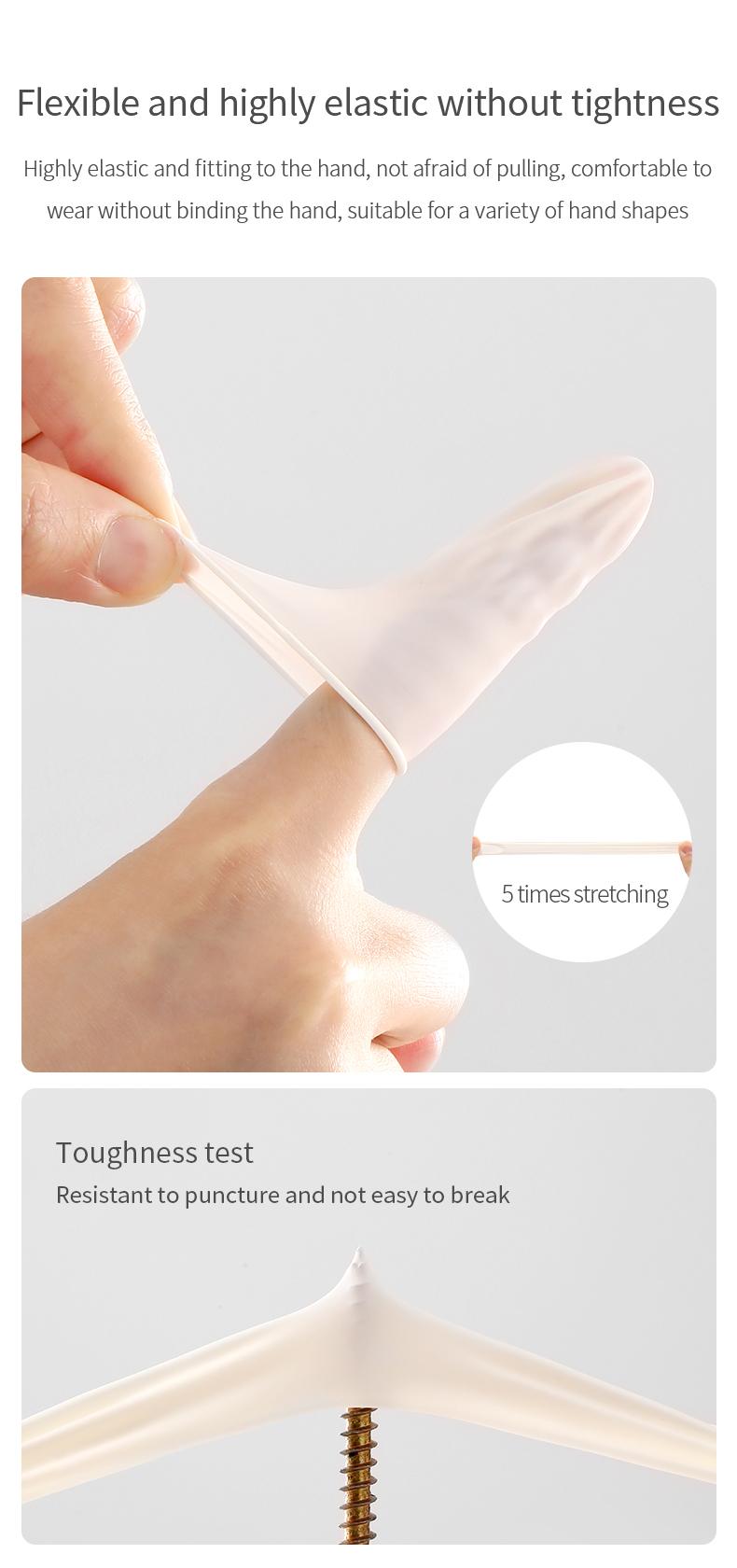 FaSoLa disposable rubber finger covers are non-slip, wear-resistant, and provide hand protection. They are highly elastic and allow touch-screen use, offering flexible dexterity