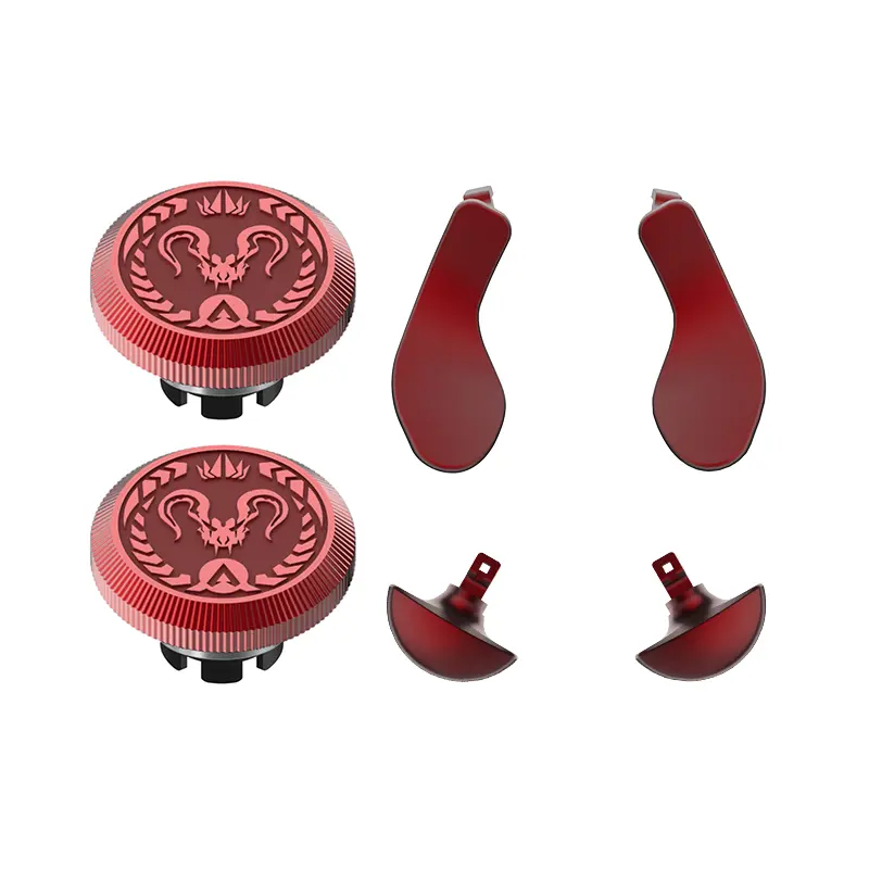 PS5 Edge Controller Metal Joystick Caps & Back Button Kit - 6PCS Aluminum Alloy Thumbsticks Paddles, Anti-Slip Grip Gaming Upgrade Accessories for Console, Back to School Game