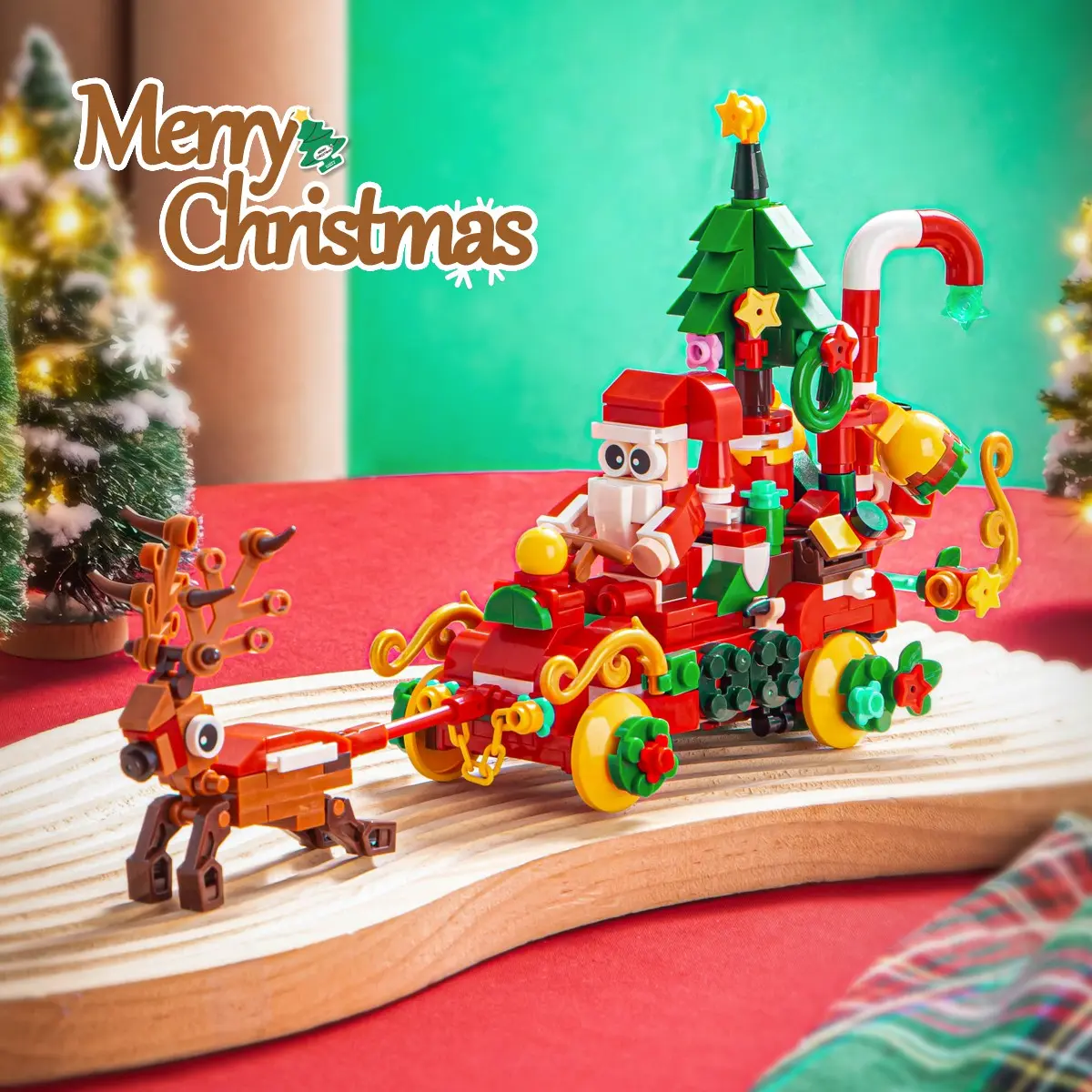 2026 Latest Holiday Small Particle Christmas Building Set, 12-In-1 DIY Puzzle, Santa Snowman Reindeer Patterns, Perfect Gift for Adults Kids Fans
