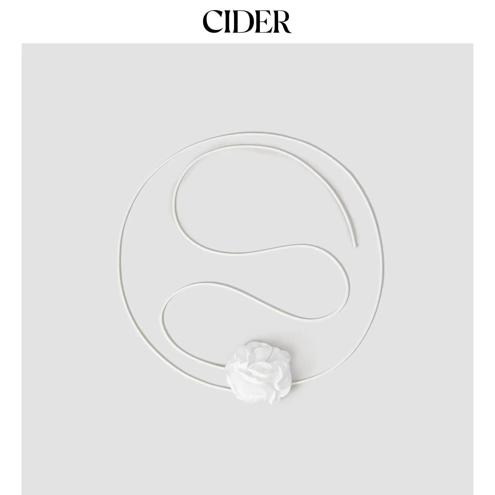 Cider [5 colors, size One Size-One Size] Rose Decor Choker Necklace