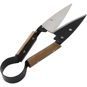 Sheep Clippers Hand Shears For Sheep Shearing, 6.1-inch Carbon Steel Blade,Classic Style, Carbon Steel Scissors For Alpaca, Pet Horse Dog Sheep Shears (Wooden handle)