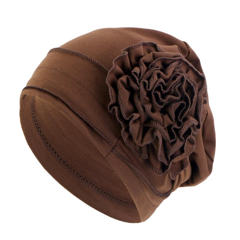 Cotton Floral Turban Hat, Stretch Beanie, Maternity & Chemo Cap