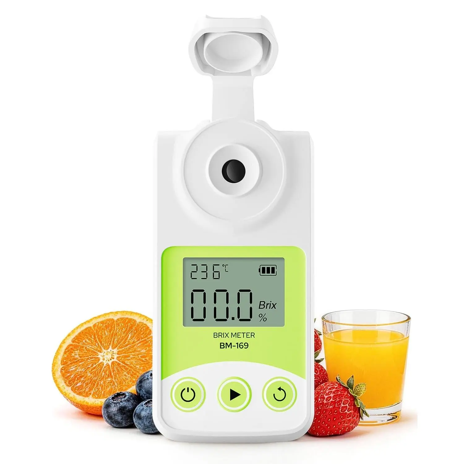 Digital Refractometer Range 0-55% Brix for  Making,  Brewing, Brix Refractometer with ATC for Coffee, Juice,Fruit Brix Meter