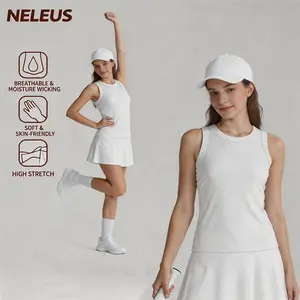 NELEUS Women's Tight-Fit Sleeveless Workout Tank Top, Quick-Dry Yoga & Athletic Shirt