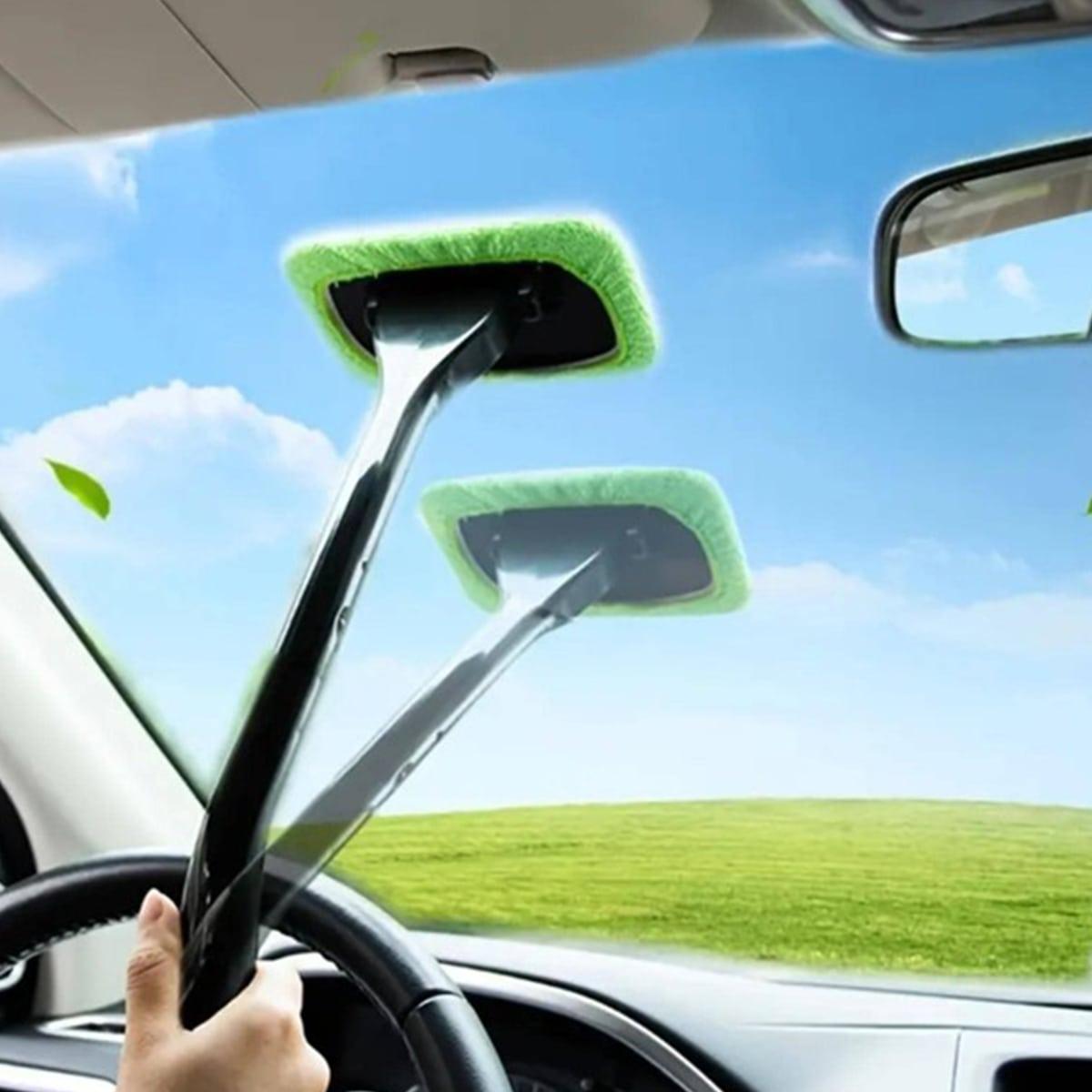 Car Windshield Cleaning Brush, 1 Piece Multifunctional Car Window Cleaning Brush with Long Handle, Anti-Fog Dustproof Car Cleaning Tool