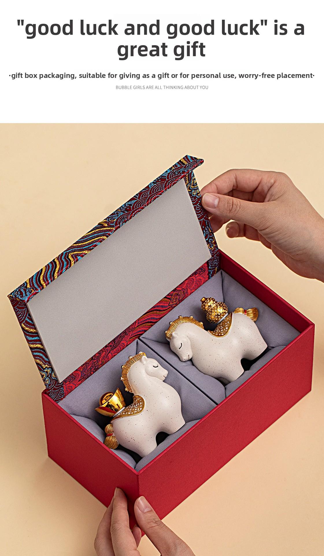 Oriental Art Small Horse Decorative Ornament Desktop Decoration Handicraft Party Favor Gift Birthday Present Welcome Gift