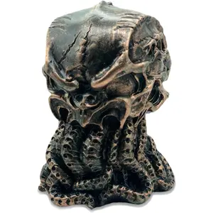 Cthulhu Skull Statue, Myths Legends Sea God Collectible Figurine, 6 Inches Tall (Ancient Copper)