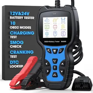 MA900 2-in-1 OBD2 Scanner & Code Reader, 6V-12V-24V 100-2000CCA Car Diagnostic Tool with Cranking Test, Live Data Recording for Cars, Yachts, DIY Mechanics, Lifetime Free Technical Support, Manufacturer Warranty