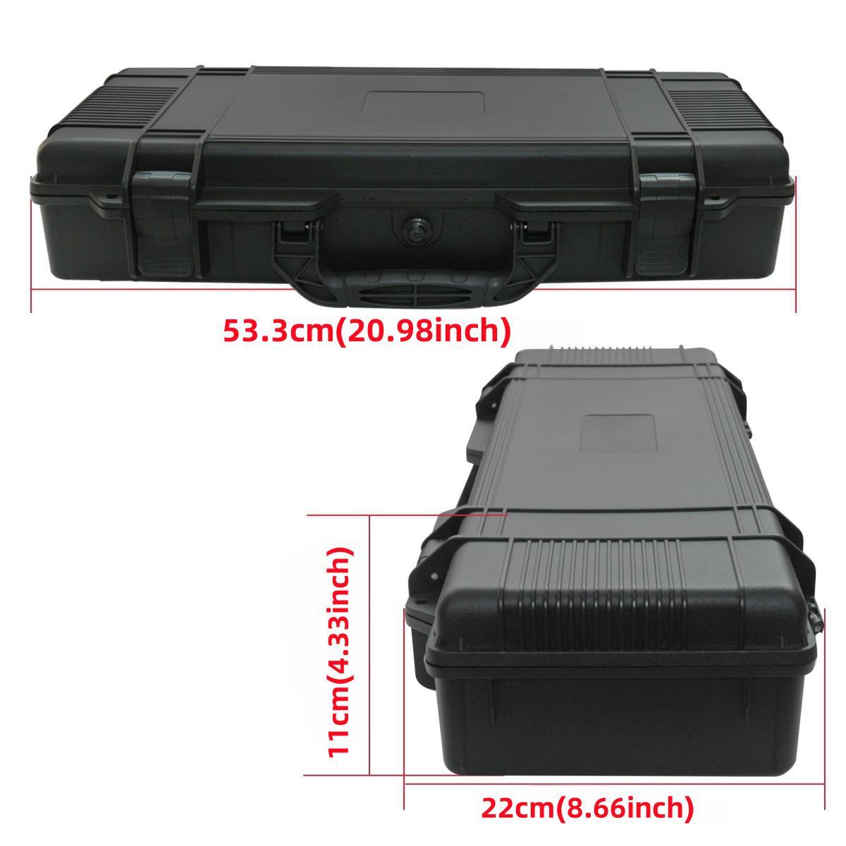 Waterproof Hard Shell Toolbox, Durable Outdoor Storage Case, Camera Sealed Safety Instrument Box with Sponge, Portable Protective Organizer