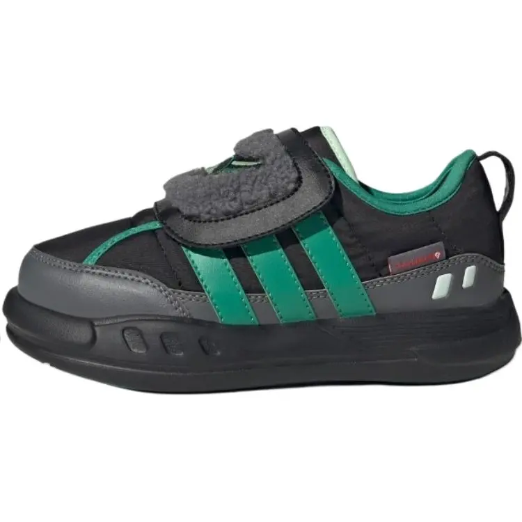 adidas Puffy Skipper Synthetic Leather Fabric Fashion Comfortable Non-Slip Resilient Warm Low-Top Casual Shoes KJ3899
