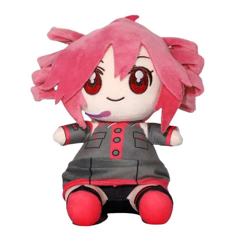 3 Pack Kasane Teto Plush Doll Full Set UTAU Character Kimono Military Uniform Work Outfit Stuffed Toy Pink Twin Curly Hair Anime Collectible Desk Decor Gift For Teens Girls Cross-Border Wholesale