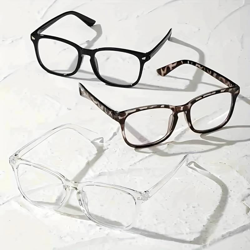 Set of 3 Women'S Minimalist Stylish Glasses - Clear Lenses - for Everyday Use And Outfit Coordination. round
