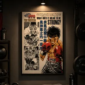 Hajime no Ippo Anime Manga Poster Art Print, Ippo Makunouchi Vintage Minimalist Japanese Wall Decor Artwork, Christmas Gift, Anime Wall Art, Manga Poster, Gaming Room Decor, Otaku Room Decor, Anime Fan Gift