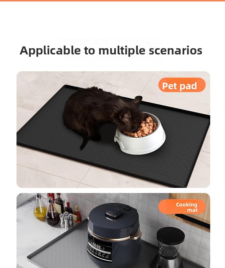 Hot-selling Waterproof Under-Sink Mat, Cabinet Liner Protective Pad, Silicone Drainage Tray for Kitchen Dishes