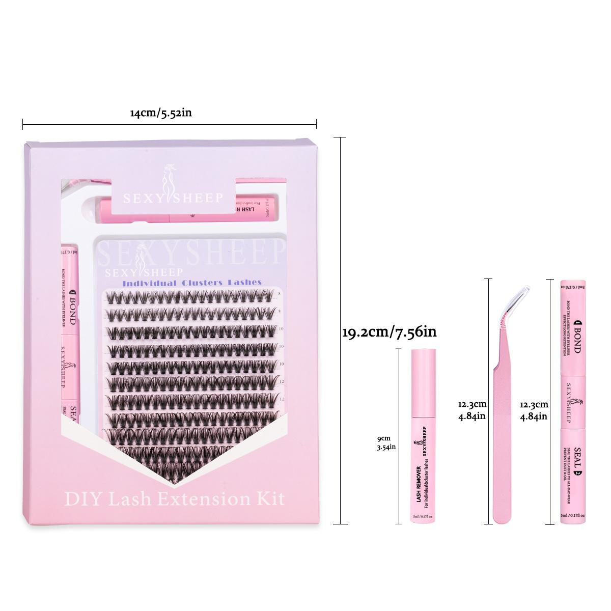 Mixed Length False Eyelashes Kit, 1 Set Natural-Look Eyelash Extensions, DIY Lash Kit, Eye Makeup Accessories for Women & Girls, Cosmetic #GLOBAL PICKS
