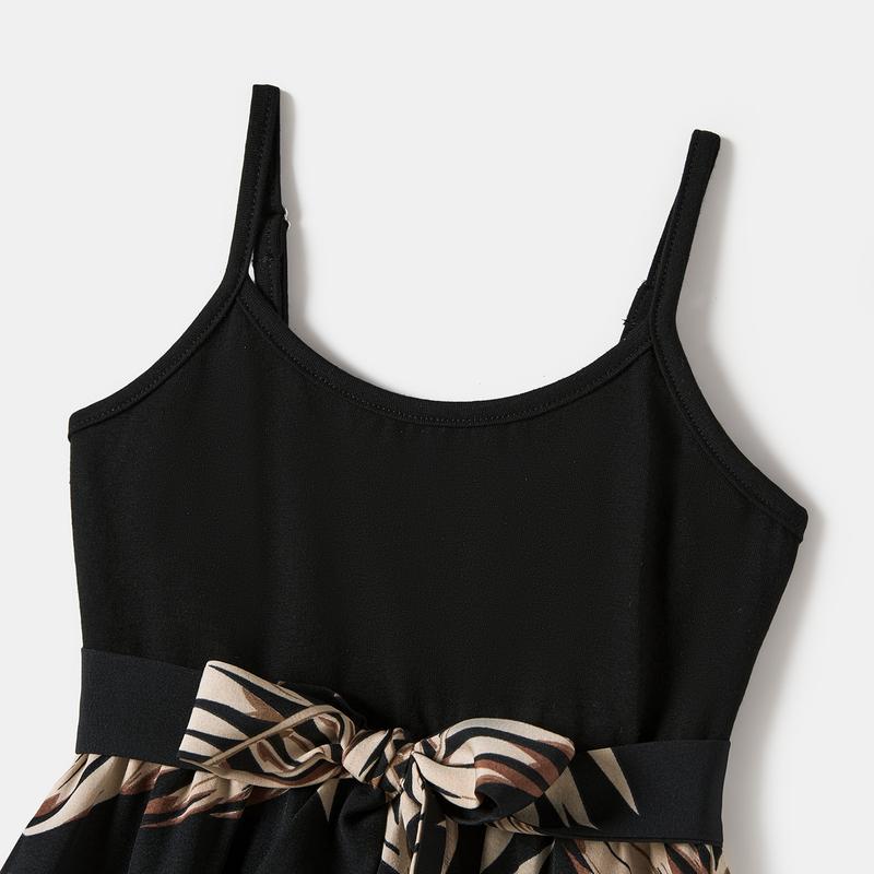 PatPat Family Matching Dress Set Floral Print And Solid Short Sleeve Tops Sets Springtok