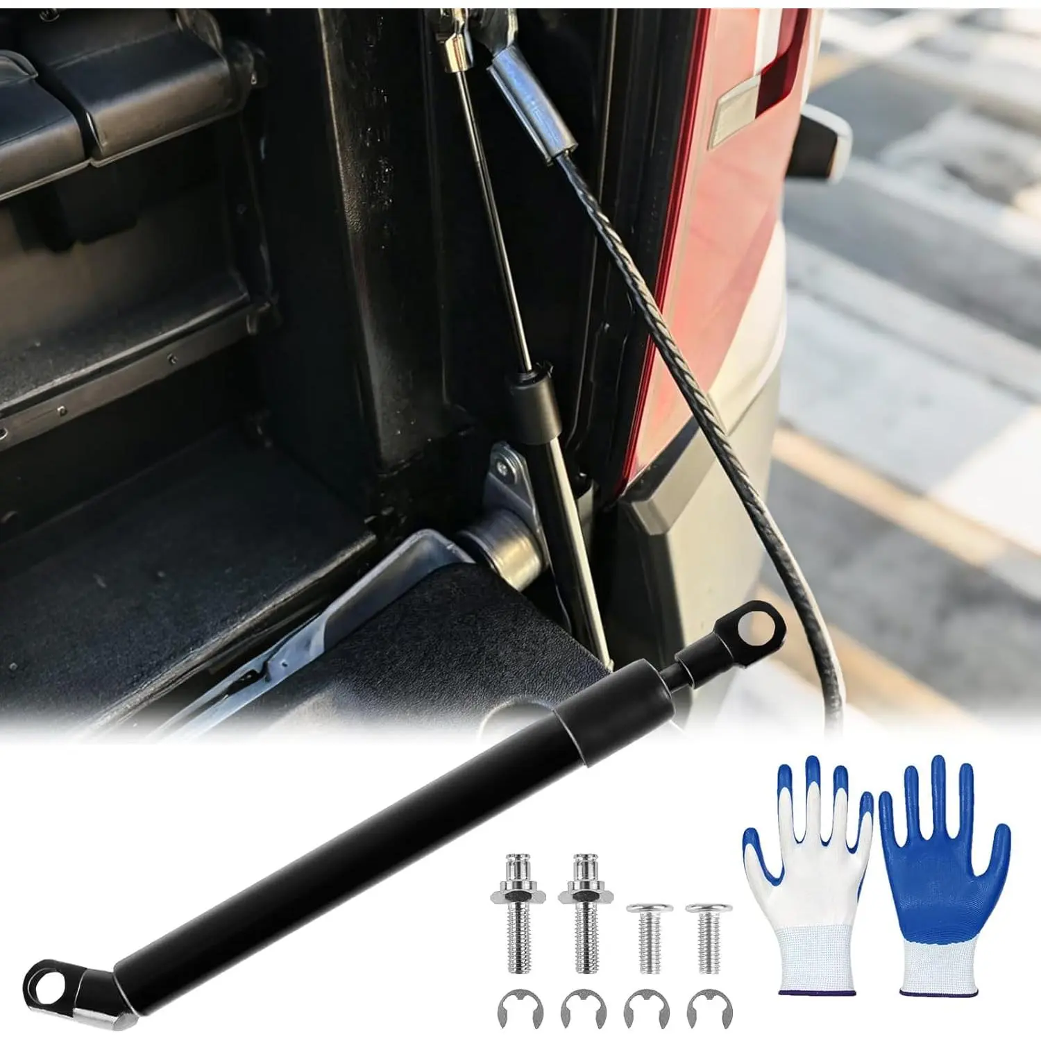 Tailgate Assist Shock Truck Tailgate Lift Assist for 2024 2025 2026 Toyota Tacoma Accessories, Black Tailgate Shock Kit, No-Drill Installation Car Opening Kit