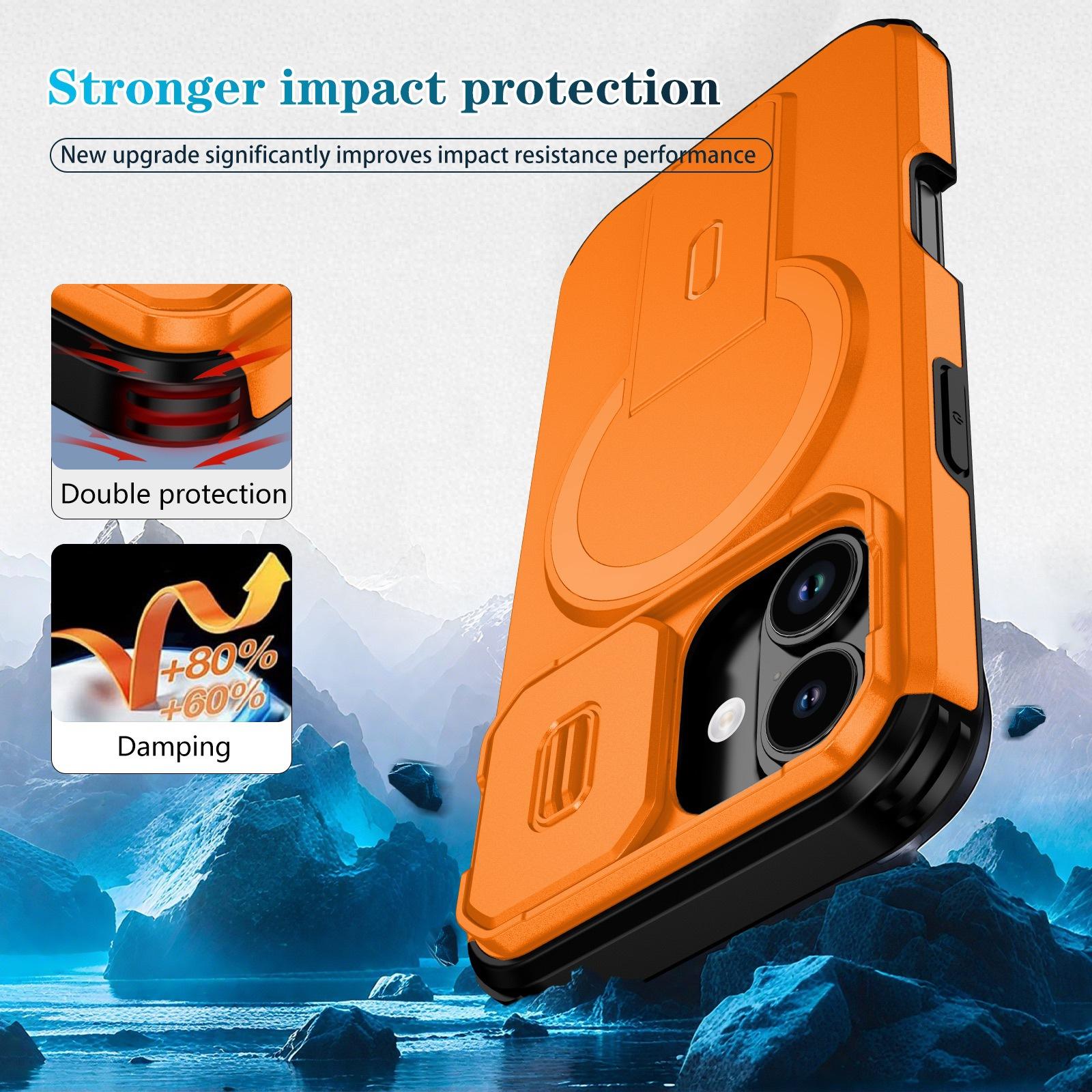 Applicable for iPhone phone case magnetic stand two-in-one PC + TPU phone case