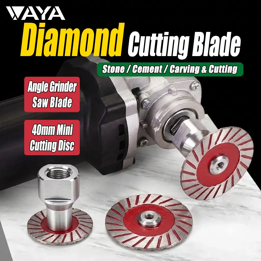 VAYA 40mm Diamond Flange Saw Blade 5/8"-11 Corrugated Edge for Angle Grinder tool , Granite, Marble, Tile Cutting