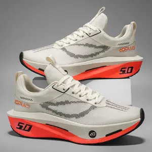 Unisex summer breathable casual sneakers featuring a durable outsole, ultra-high heel, low-top Flyknit mesh upper, and lace-up design, suitable for all seasons-comfortable enough to wear all day without fatigue.
