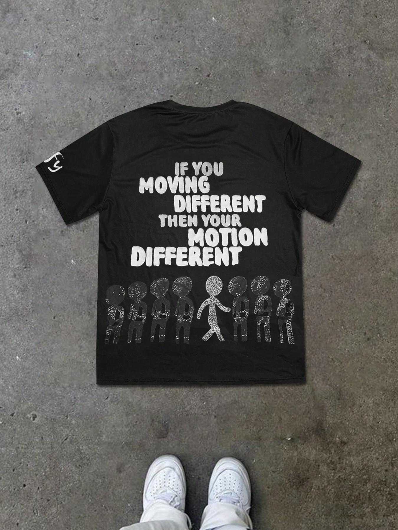 Men's and Women's Short Sleeve T-Shirt with Letter Character Print, Stylish Casual Fit Summer Tee for Youth, Versatile American Trendy Style