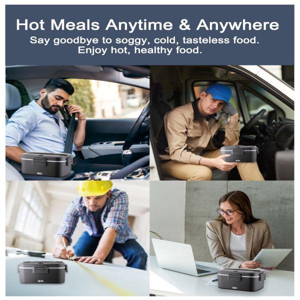 Nifogo Electric Lunch Box, 100W Food Heater 1,8L for Adults Portable Food Heater with Tableware and Lunch Bag, Car & Home Portable Electronic Food Heater for Home Office Travel Nifogo Electric Lunch Box, 100W Food Heater 1,8L for Adults Portable Food Heater with Tableware and Lunch Bag, Car & Home Portable Electronic Food Heater for Home Office Travel