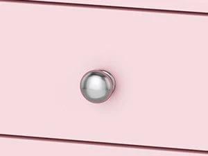 Sikaic Nightstand with 3 Drawers Charging Station Pink Bedside Cabinet Makeup Dressing Desk Bedroom Table Modern Accent Tables