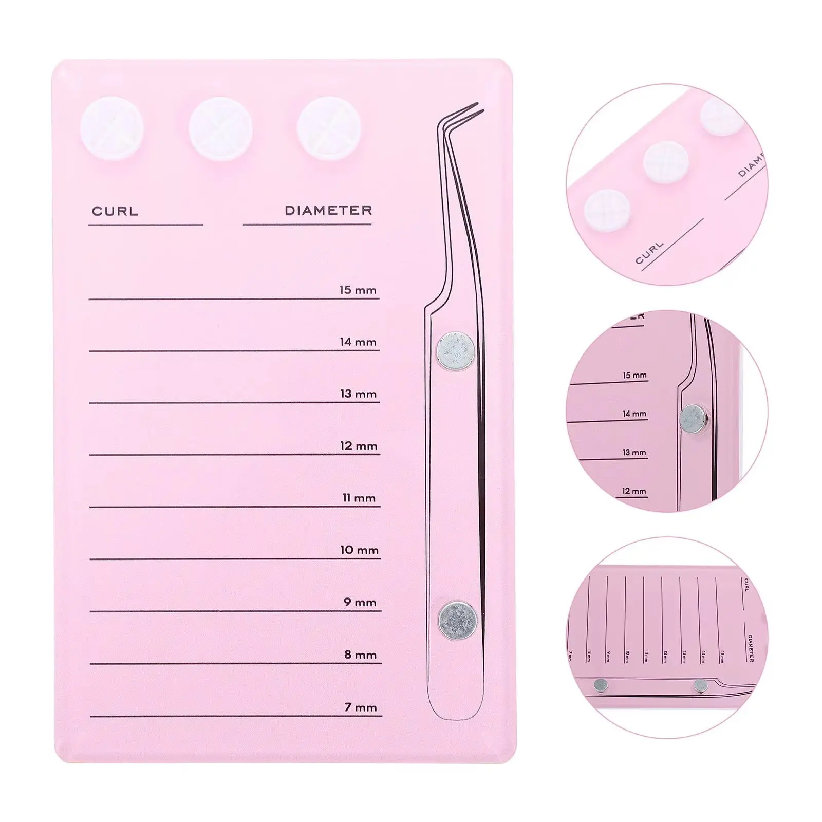 Acrylic Magnetic Eyelash Tray, Measurement Board, False Lash Display Stand, Eyelash Extension Tools, Professional Makeup Accessories, Cosmetics Makeup Tool