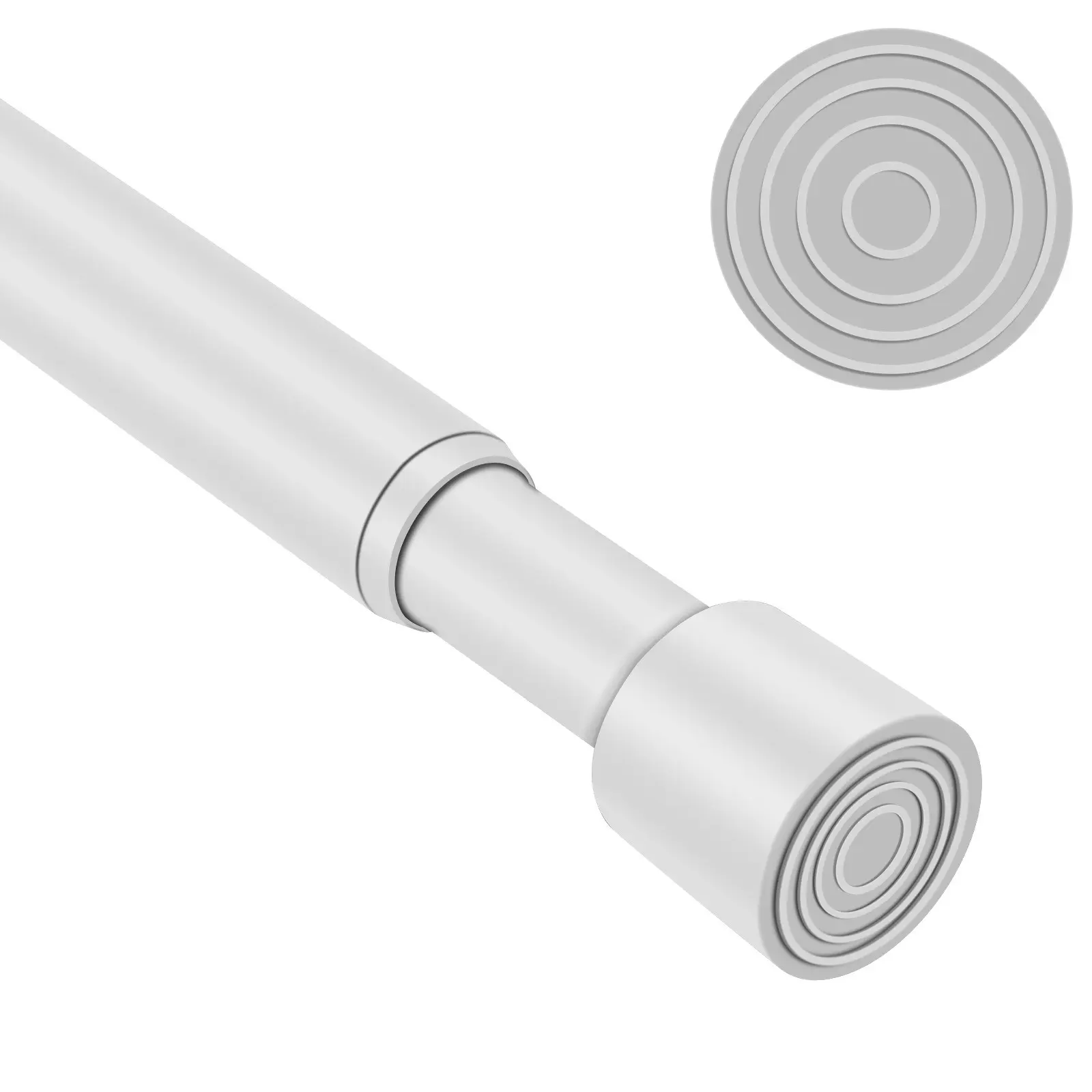 Adjustable Spring Tension Rod, No Drilling Required, Stainless Steel, Rust-Resistant, Short Curtain Rod for Windows, Doors, Bathrooms, Kitchens, Cabinets, Closets, Adjustable Curtain Rods