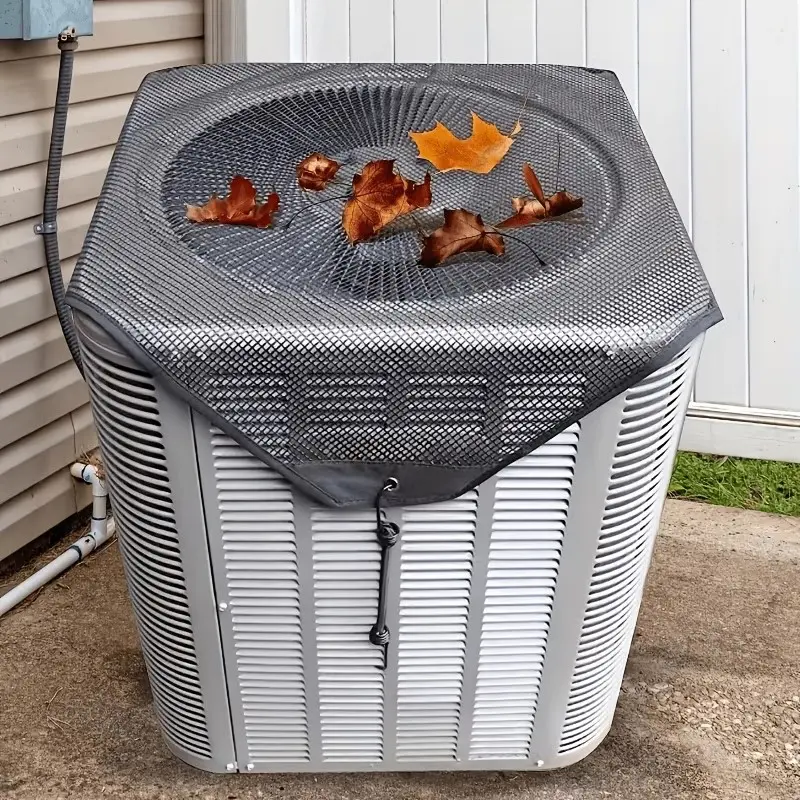 Vertical Air Conditioner Outdoor Cover, Rainproof Sunscreen, Breathable Mesh, Drawstring Design, Durable Oxford Fabric, Easy Installation