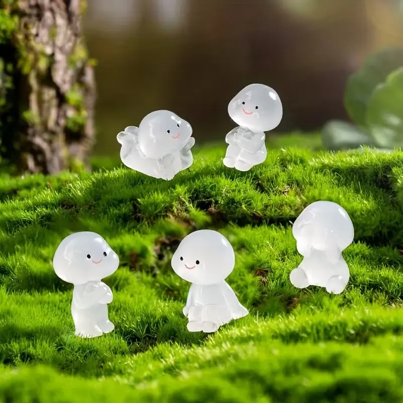 6pcs Mini Luminous Fantasy Elf Figurine Ornaments for Potted Moss Micro-Landscape Scenery, Desktop Mini Elf Figurines, Small Gift for Presenting
