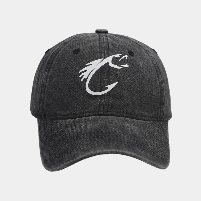 2026 Washed Vintage Personalized Printed Baseball Cap for Men, Fashionable Versatile Duckbill Cap for Women, Trendy Outdoor Sun Protection Hat